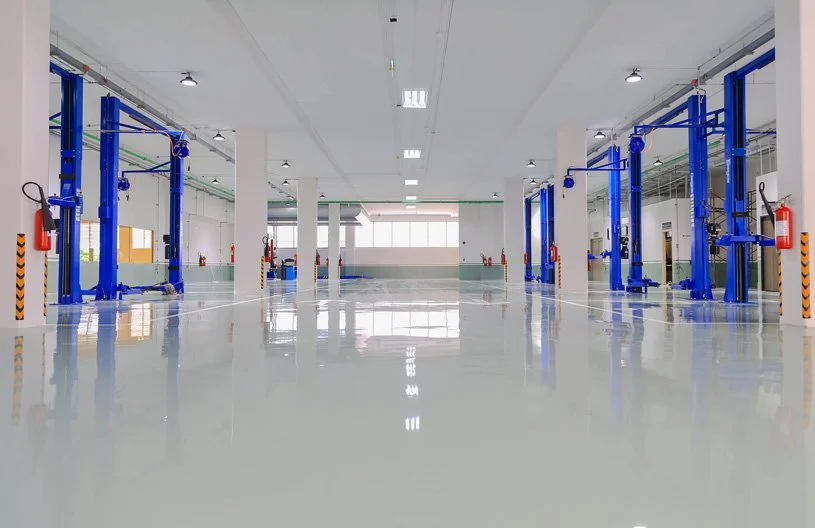 Industrial epoxy floor coating