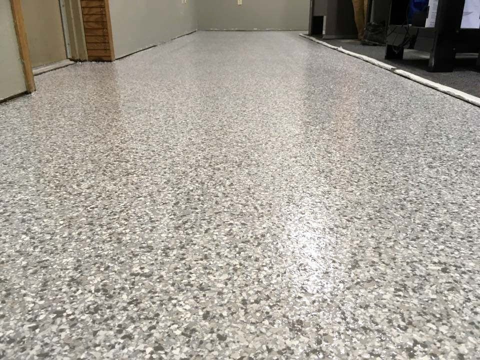 Metallic epoxy floor finish